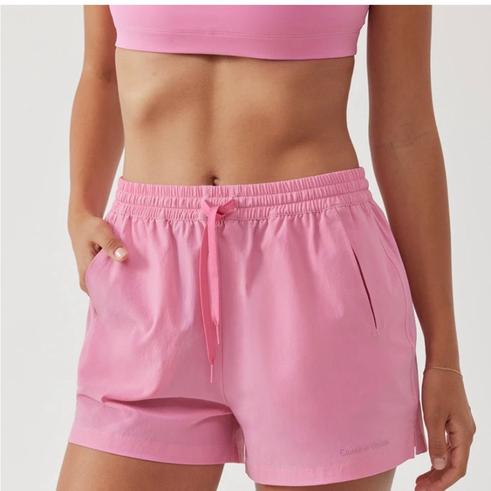 Outdoor Voices Doing Things Shorts Size Small Bubblegum Pink